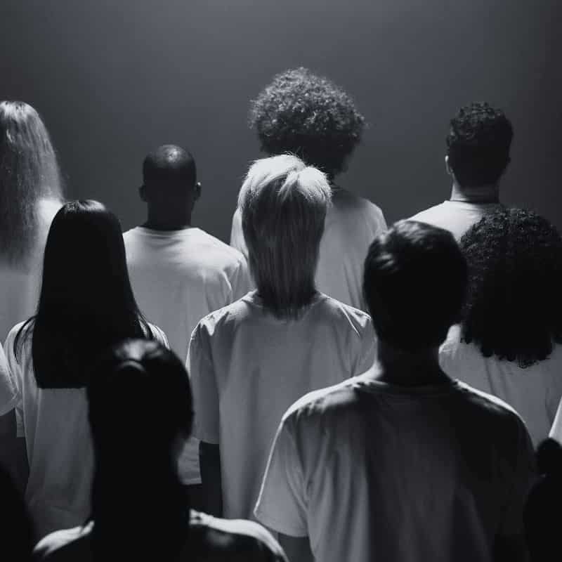 Grupo de personas caminando de espaldas, representando el servicio de localización de personas en Málaga realizado por detectives privados